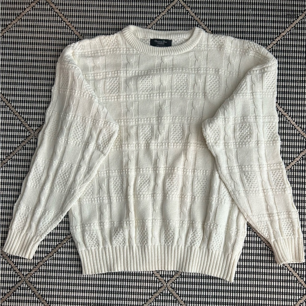 Vintage Christian Dior Monsieur Knit Sweater Mens size XL
